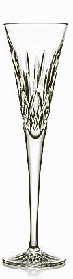 Clear crystal champagne Lismore flute