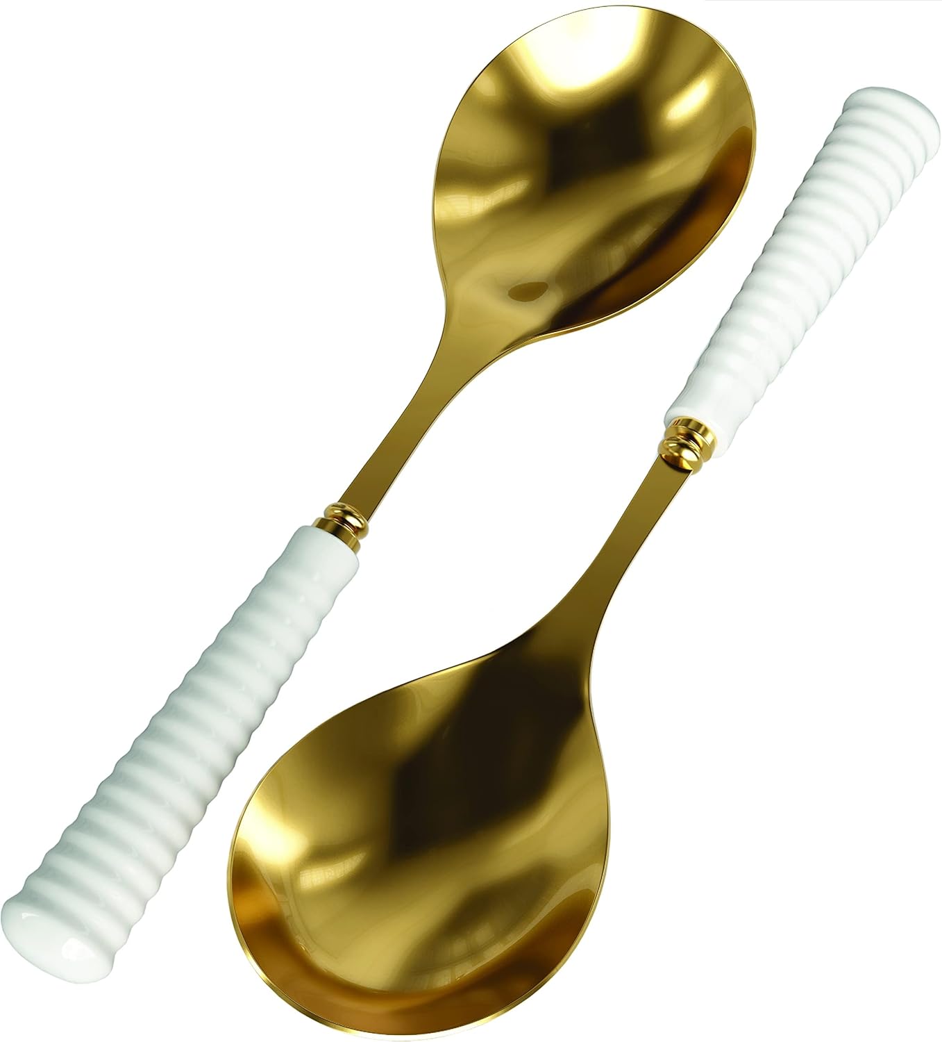 Portmeirion CP1122-XG Sophie Conran Gold Pair of Salad Servers, Stainless Steel