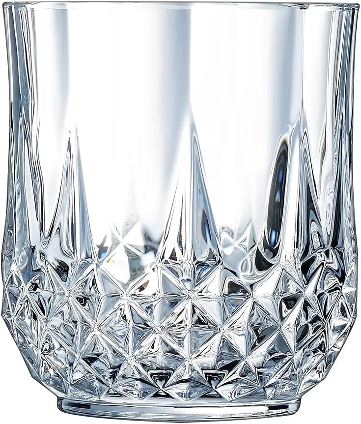 CRISTAL D'ARQUES PARIS Longchamp Double Old Fashioned Crystal Whisky Glass - Set of 6 (320 ml)