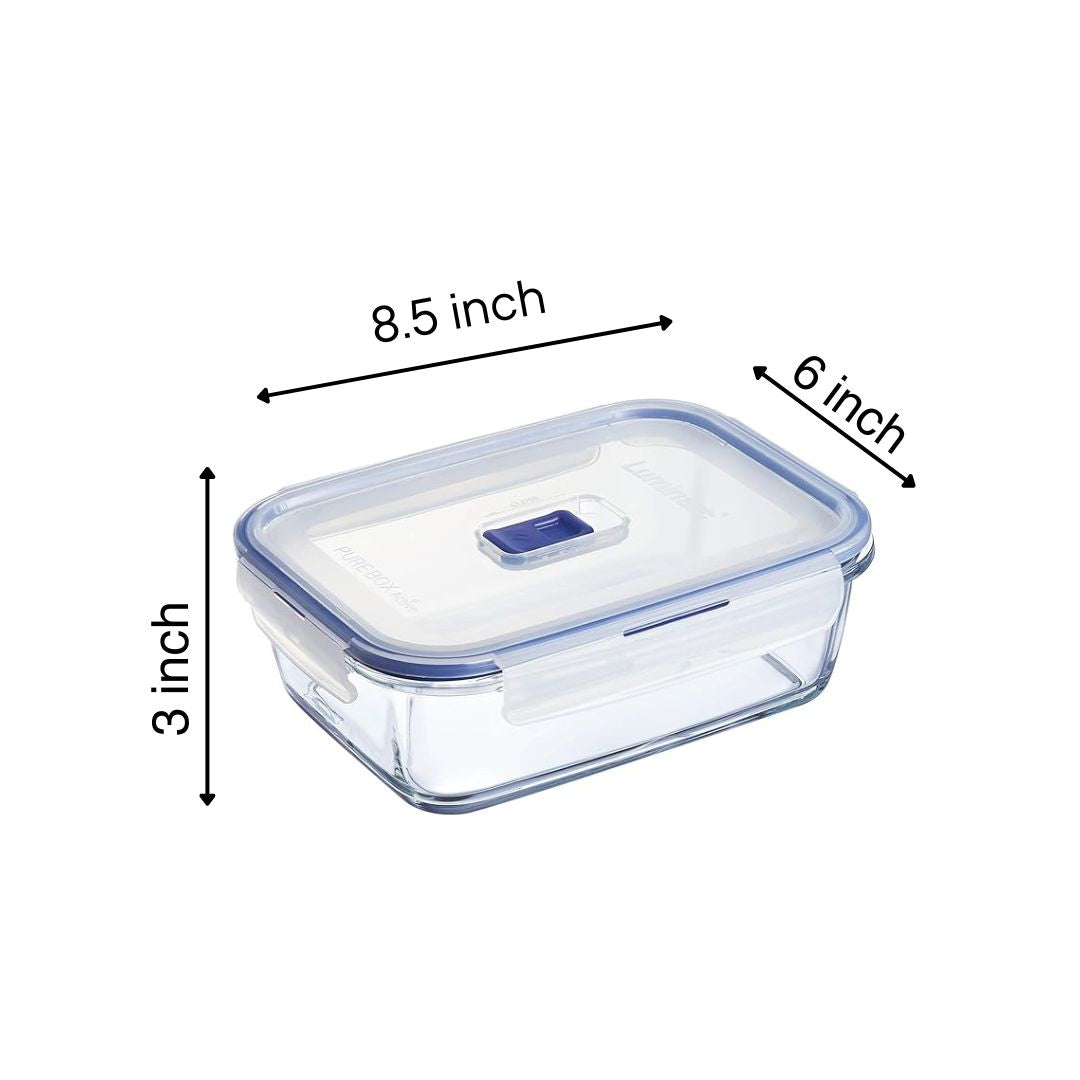 Storage Bowl Glass With Cover 122CL/5.1Cup Pure From Luminarc Set of 3glass bowls + 3plastic covers