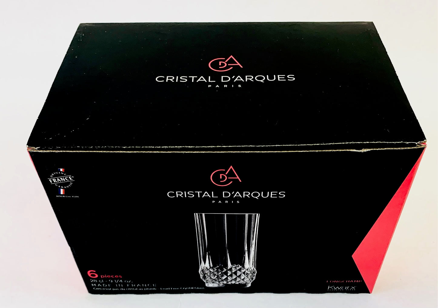 6 Hiball Tumblers Longchamp By Cristal D'Arques 270ml/9.25-oz Made in France