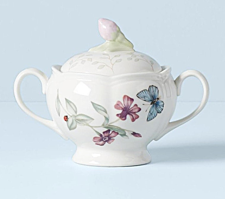 Lenox Butterfly Meadow Sugar Bowl and Cover