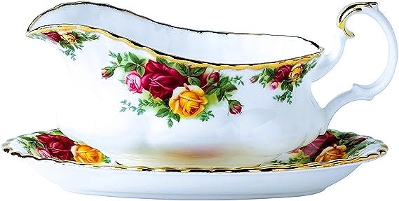 Royal Albert Old Country Roses Gravy Boat & Tray 2 Piece Set