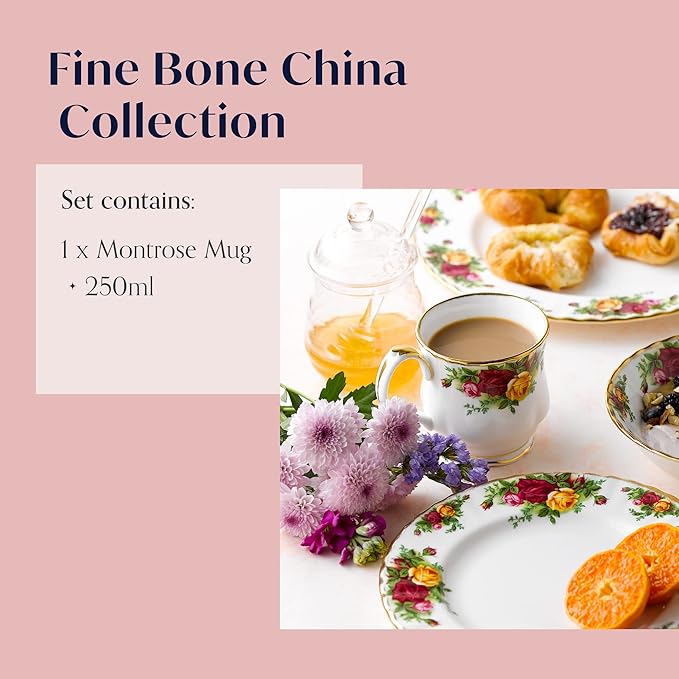 Royal Albert Old Country Roses Mug 8.5-oz. Montrose Bone China