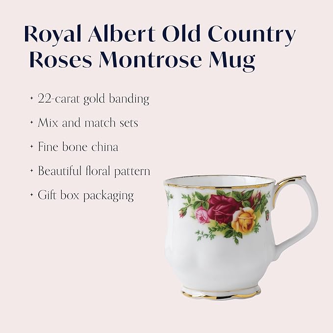 Royal Albert Old Country Roses Mug 8.5-oz. Montrose Bone China