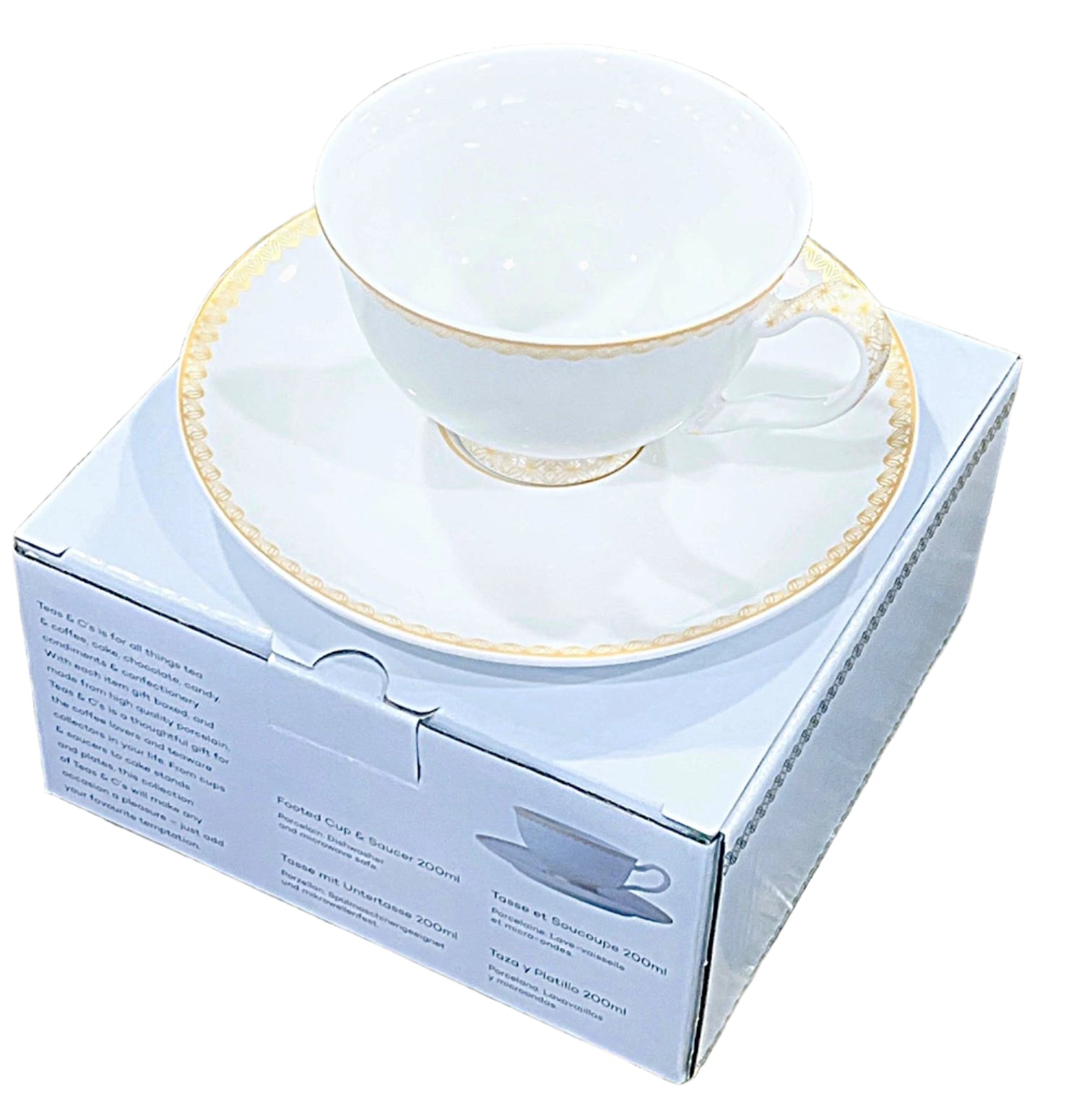 Teacup & Saucer Classic White collection by Maxwell & Williams 200 ml Porcelain
