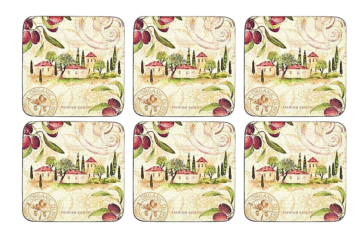 Pimpernel Olive Orchard Coasters Set of 6