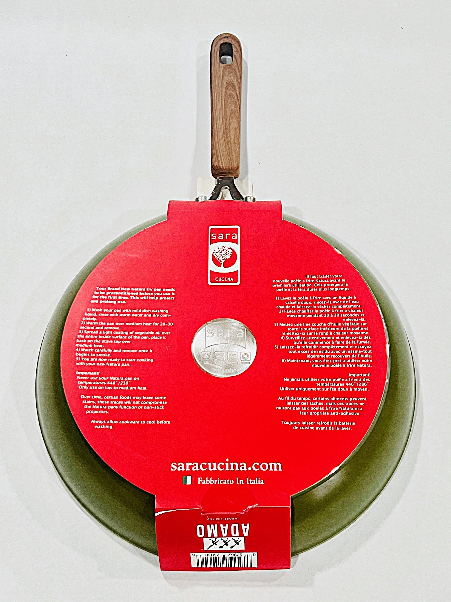 Frying pan Ceramic quoting non stick 24cm Made in Italy