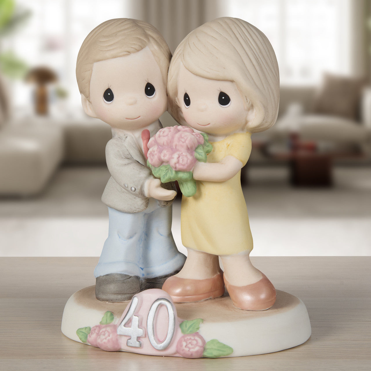 Precious Moments 40th Anniversary Couple (Forty Loving years together) porcelain figurine