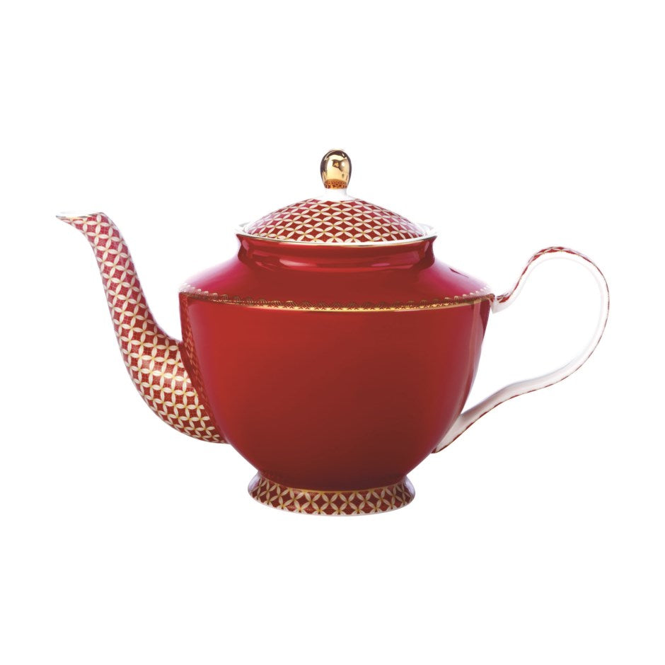 Maxwell & Williams Teapot with Infuser 1 Liter Cherry Red 3 Piece Set