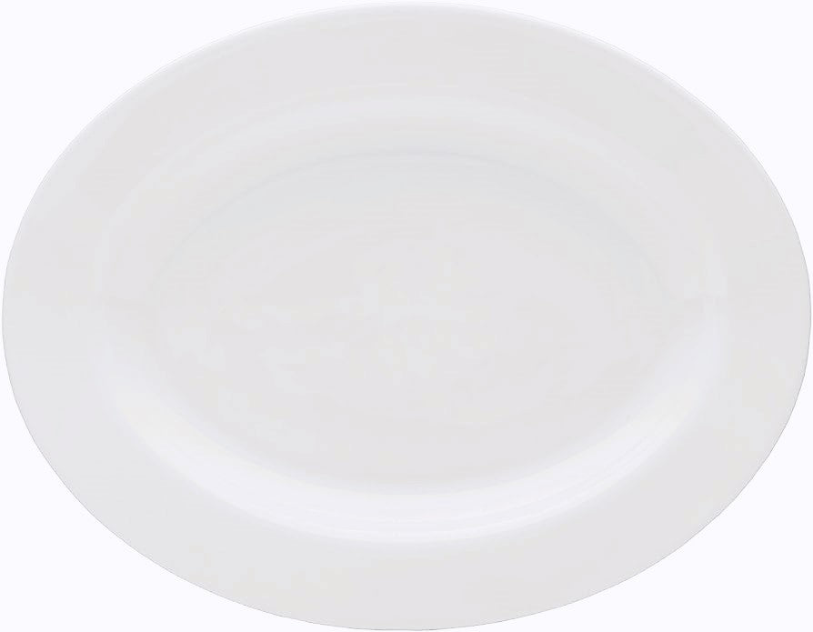Mikasa Delray 14" Oval Platter + 9" Vegetable Bowl White Bone China
