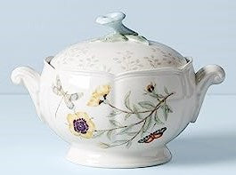 Lenox Butterfly Meadow Casserole Covered 11.5"wide X 9"deep X 7.5"high