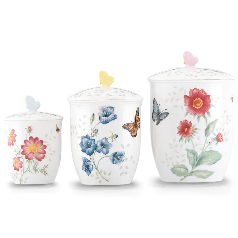 Lenox Butterfly Meadow 3 Piece Canister Set