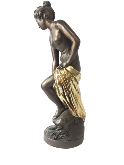 Fair Lady Statue 12″tall Ceramic Bronze Color