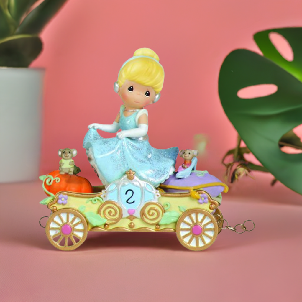 Precious Moments Birthday Parade age 2 Cinderella, Bibbidi, Bobbidi, Boo-Now You're Two!, Resin Figurine