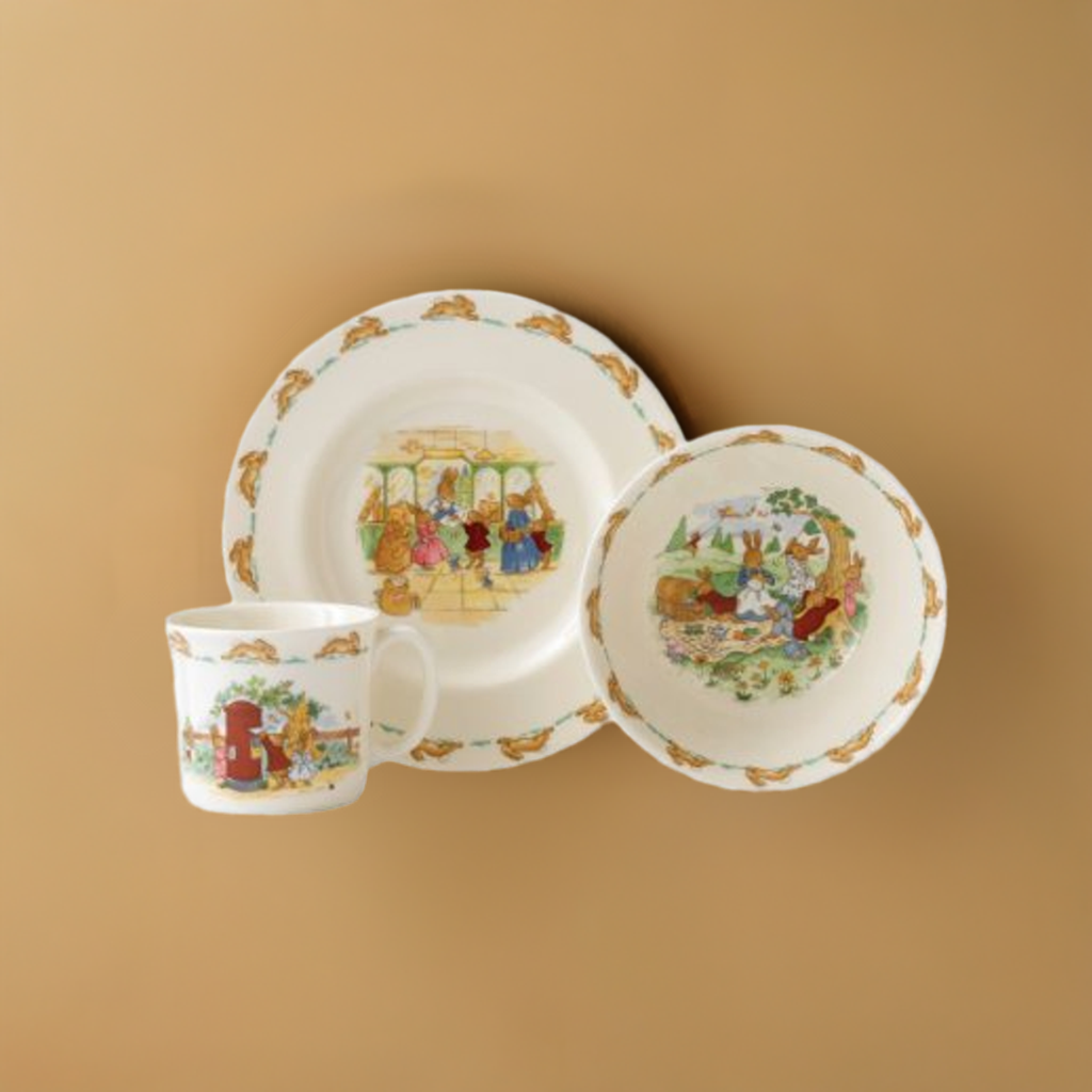 Royal Doulton Bunnykins 3 Piece Children Set - Assorted Motif Perfect Children's Gift