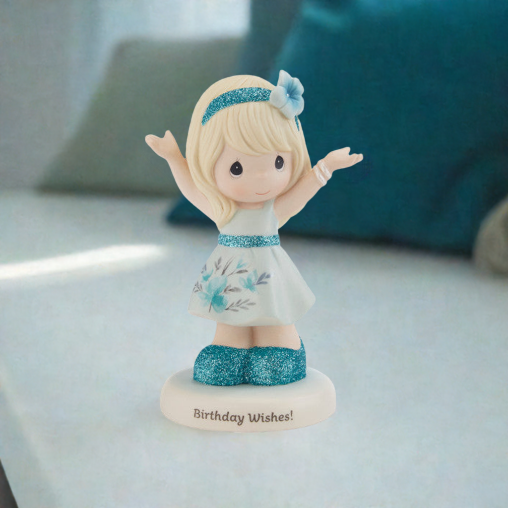 Precious Moments "Birthday Wishes" Girl Porcelain Figurine