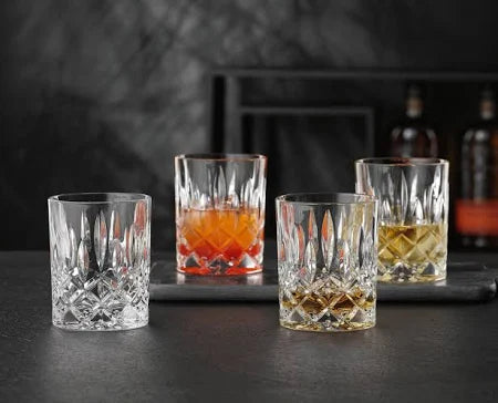 Nachtmann Noblesse Set of 4 Double old fashion Whisky Crystal Tumbler Glasses