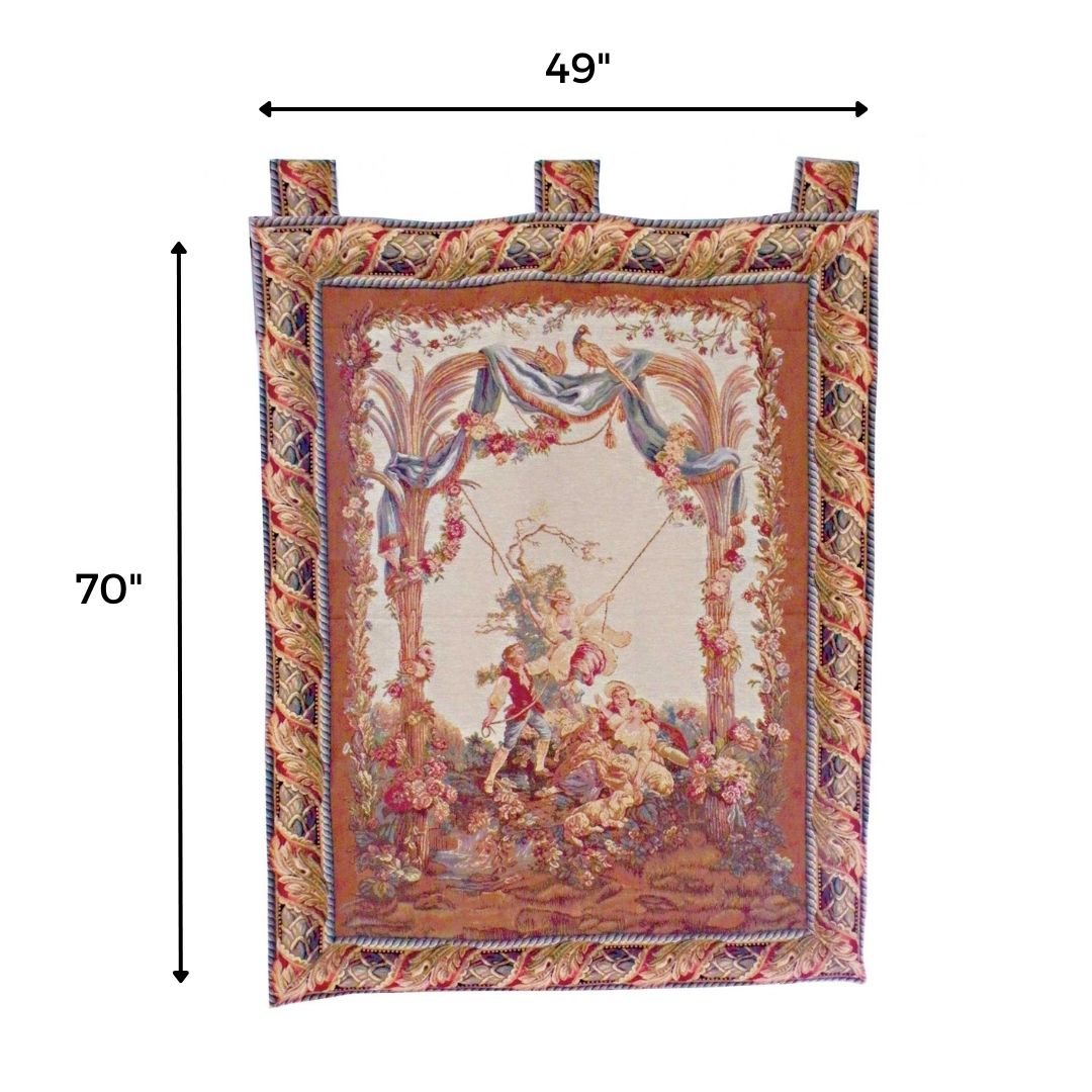 Lady On Swing Hanging Tapestry Fragonard Art 49"X70''