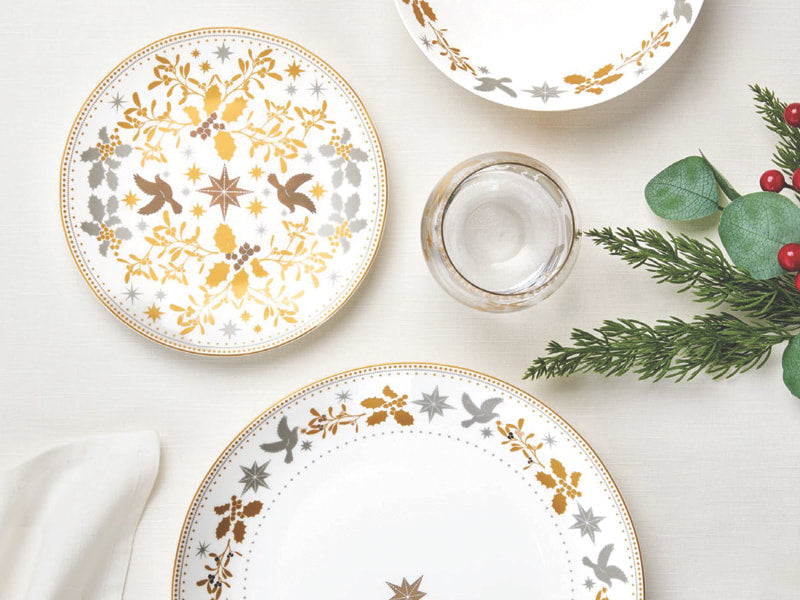 Holiday 12 piece Dinner Set White Christmas collection by Maxwell & Williams White Porcelain