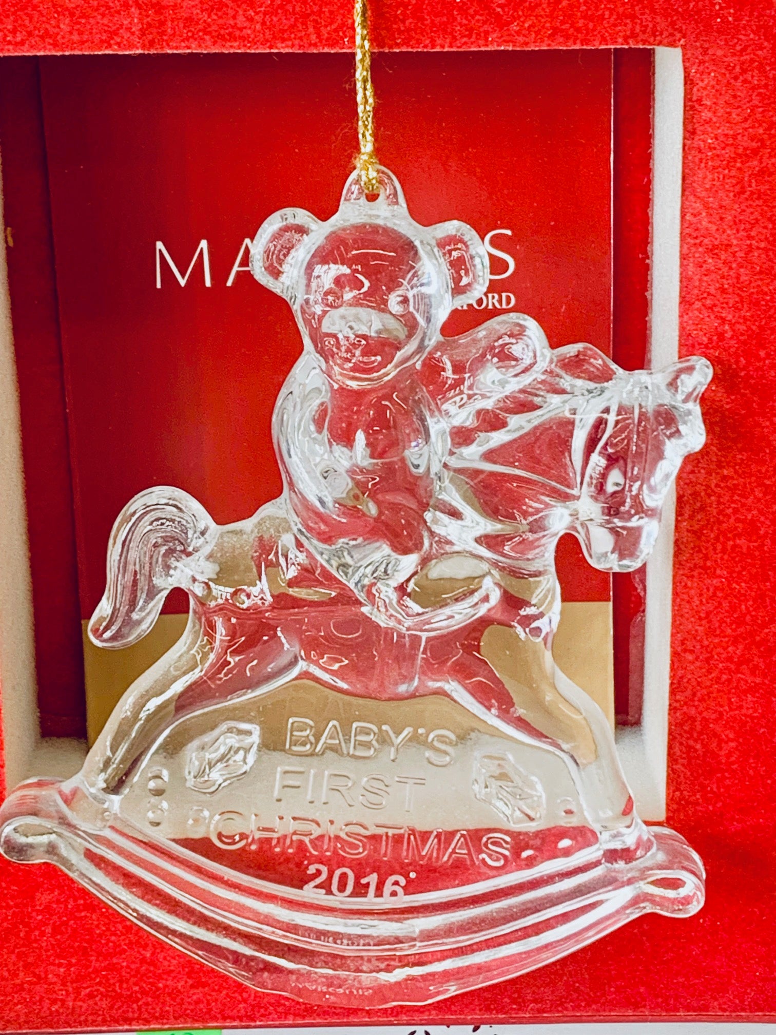 Waterford Baby's 1st Christmas Crystal Ornament 2016