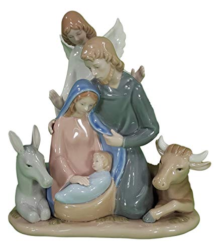 Cosmos Angel & Holy Family Nativity Figurine - Royal Gift
