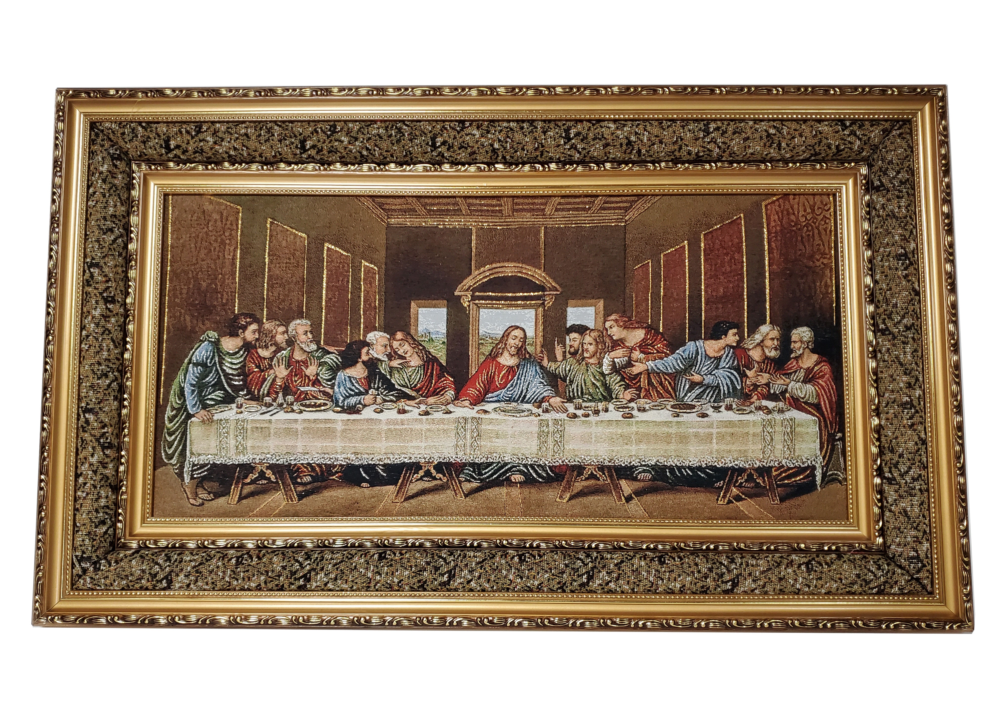 Last Supper Canvas, 17.5" x 29.5" Framed - Royal Gift