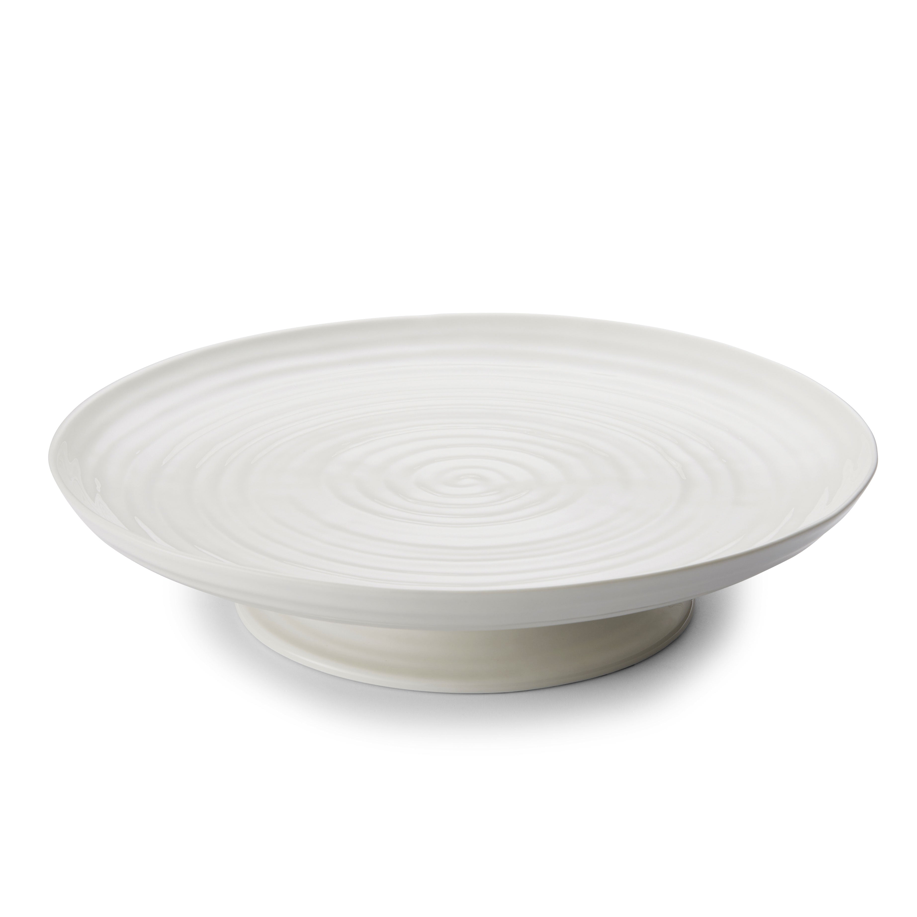Portmeirion Sophie Conran White Footed Cake Plate Stand - Royal Gift