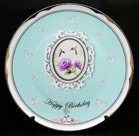Happy Birthday Platter Fine Bone China 12"diameter - Royal Gift