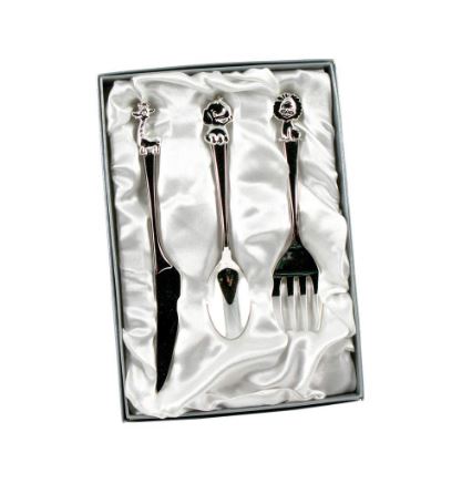 Baby Cutlery Set 3-Piece Stainless Steel - Royal Gift