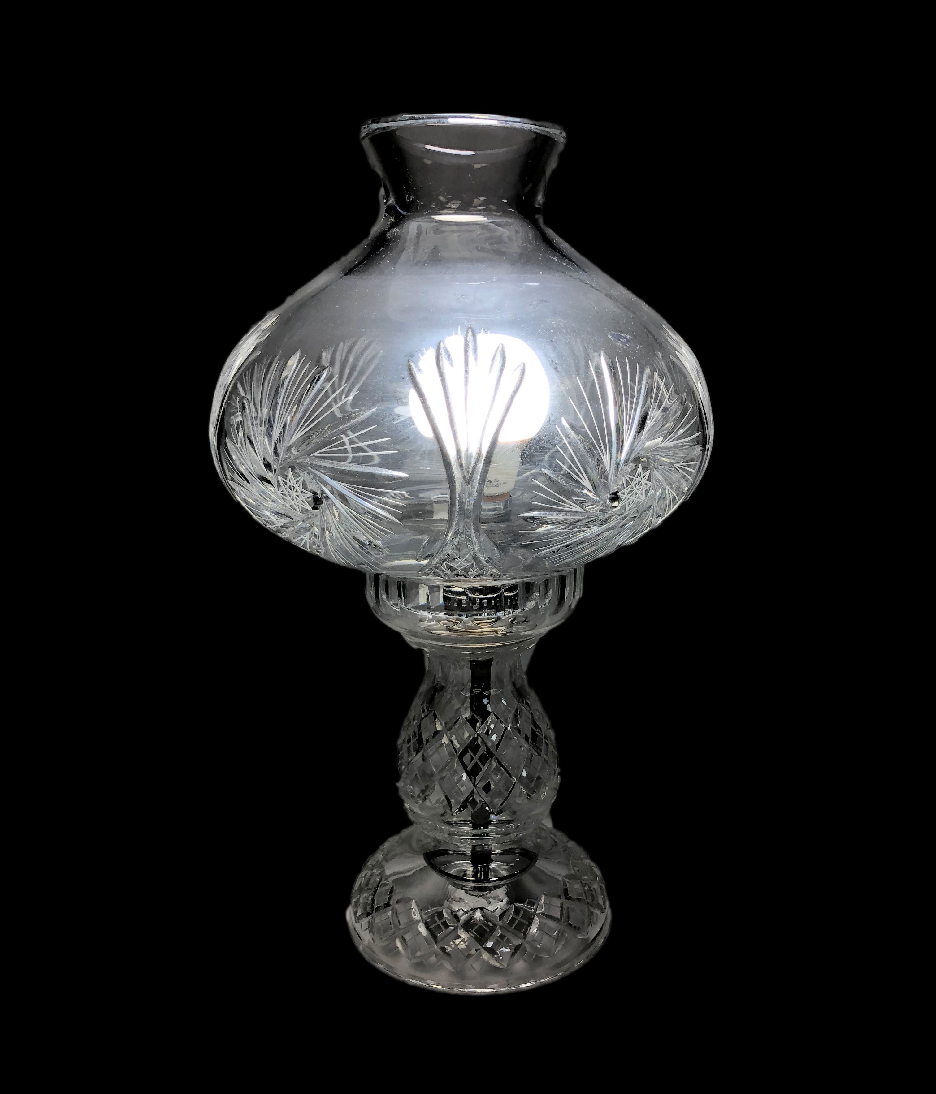 Pinwheel Crystal Lamp 15" Tall - Royal Gift