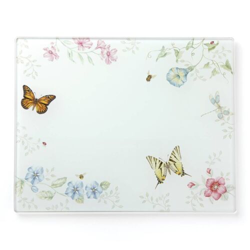 Lenox Butterfly Meadow Glass Cutting Board 13" X 10.4" - Royal Gift