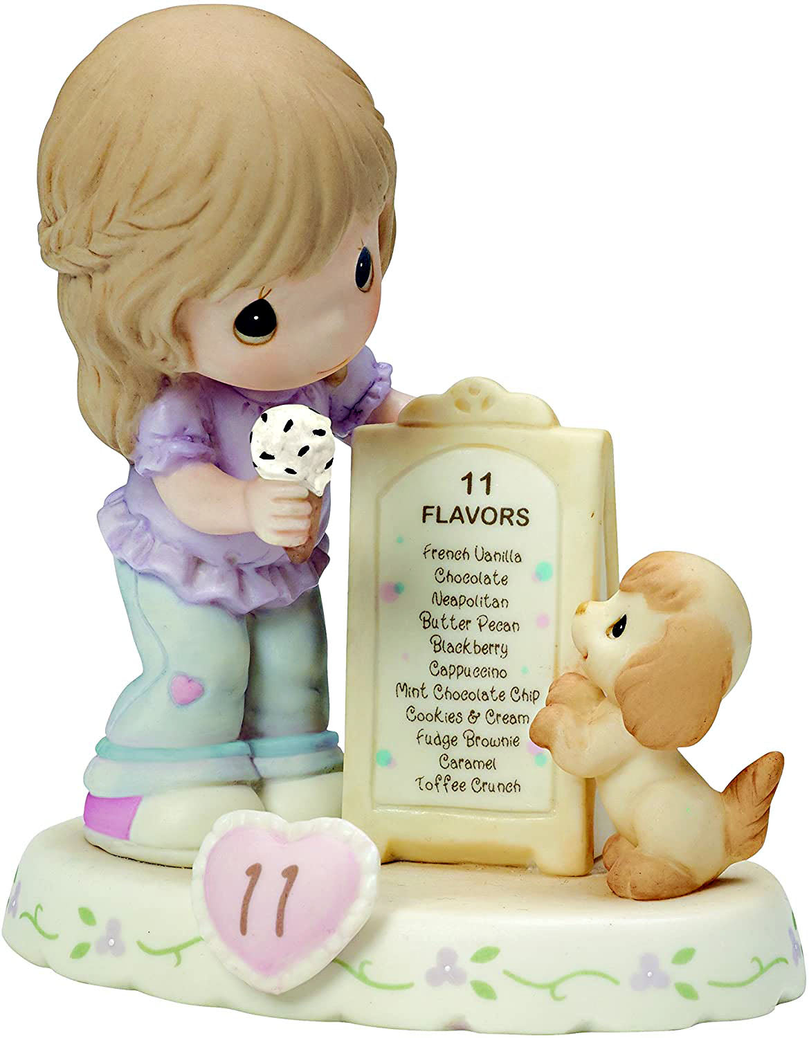 Precious Moments Age 11 Girl Birthday Gifts, Growing in Grace, Porcelain Figurine - Royal Gift