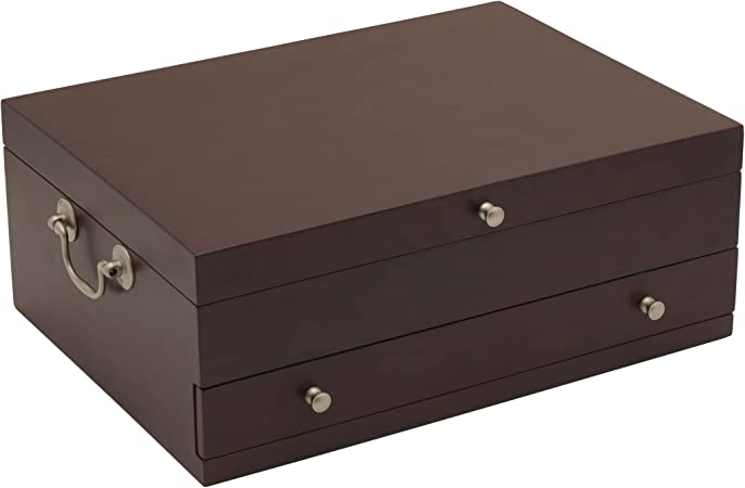 Wallace Flatware Chest with Drawer Walnut Finish - Royal Gift