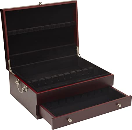 Wallace Flatware Chest with Drawer Walnut Finish - Royal Gift
