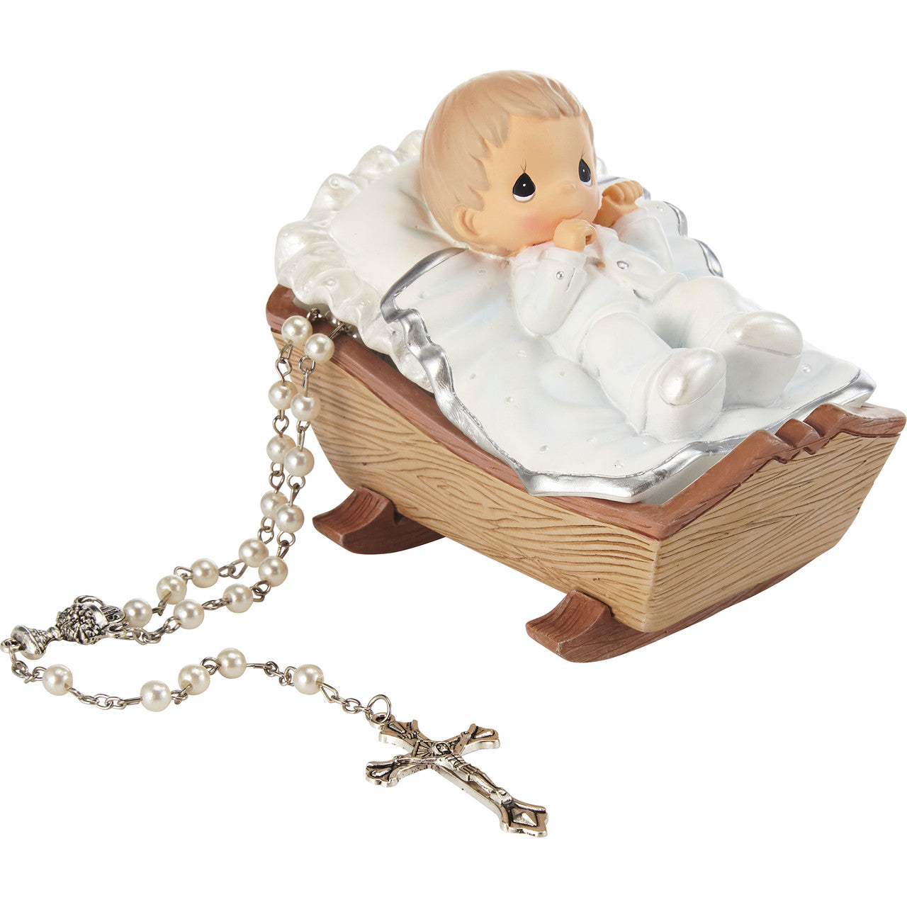 Precious Moments Cradled In His Love Boy Figurine - Royal Gift