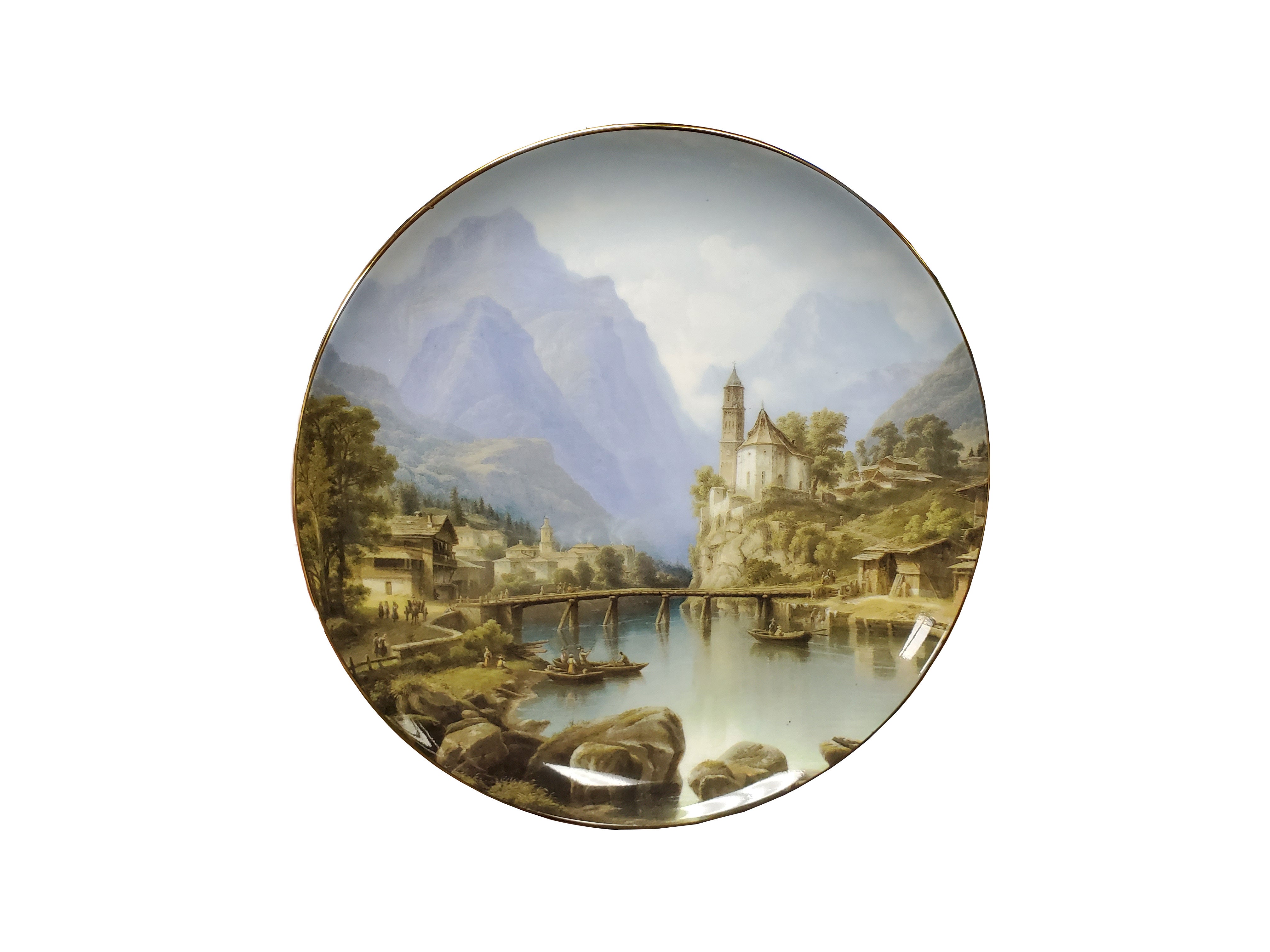 Victorian Decorative Castle Plate 8" Bone China - Royal Gift