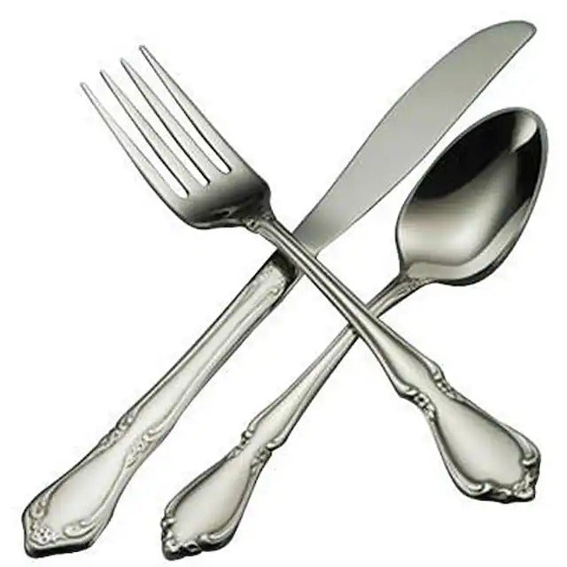 Oneida Chateau 3 piece child set 18/10 stainless steel, Silver - Royal Gift