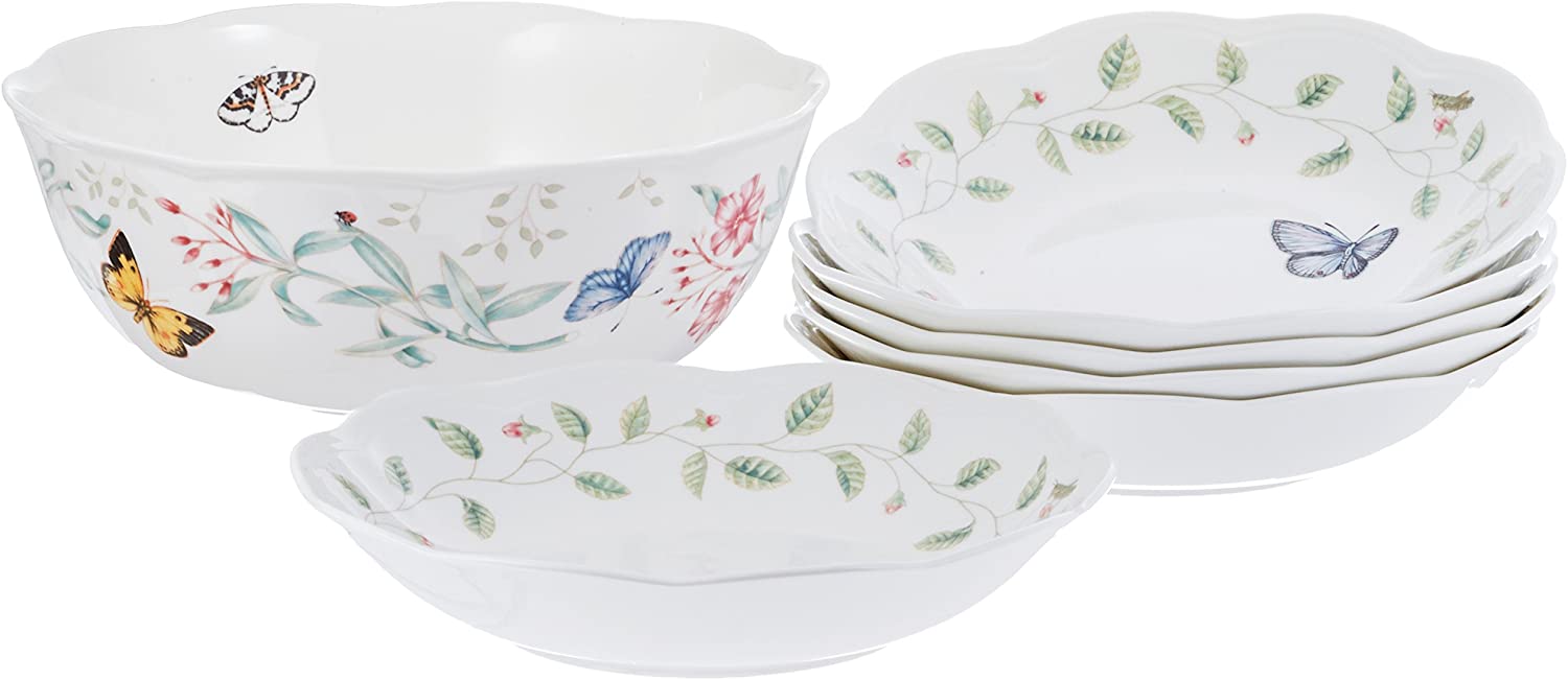 Lenox Butterfly Meadow 7-Piece Pasta Set - Royal Gift