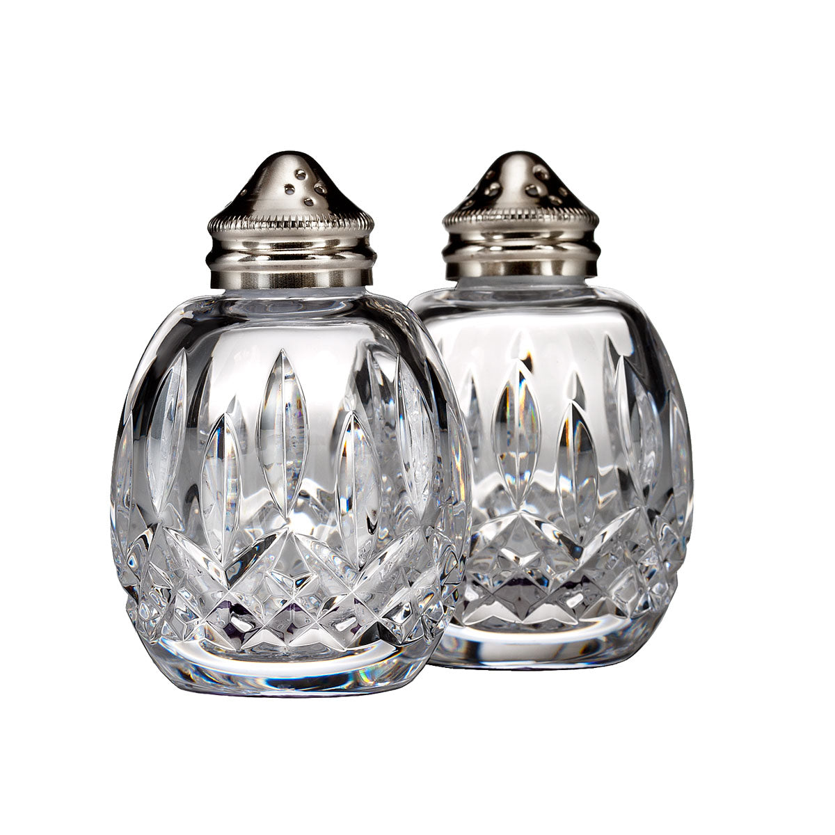 Waterford Lismore Crystal salt and pepper 2"diameter X 3"tall - Royal Gift