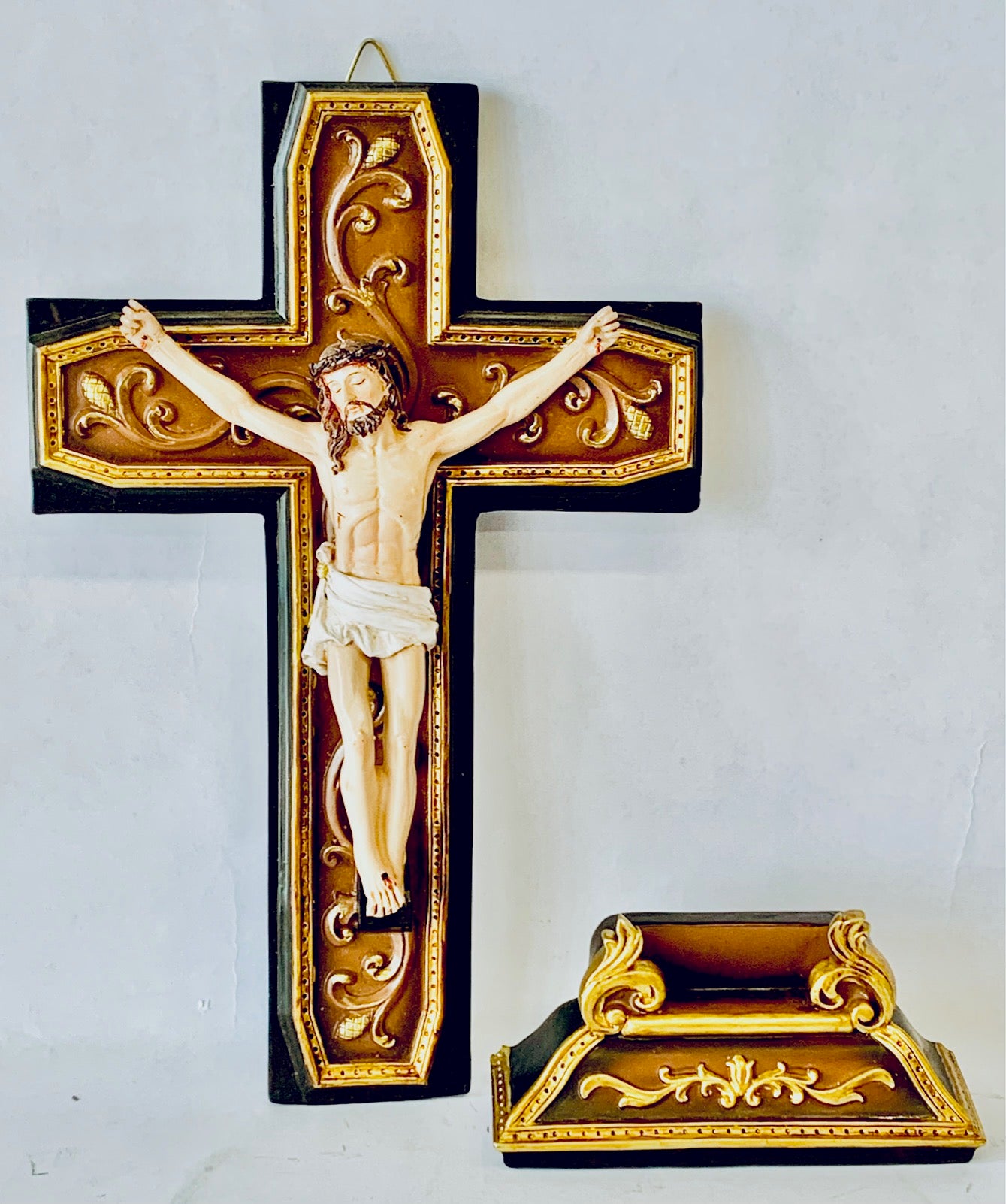 Crucifix Jesus On Cross 12"tall X 6.7"wide X 2"deep