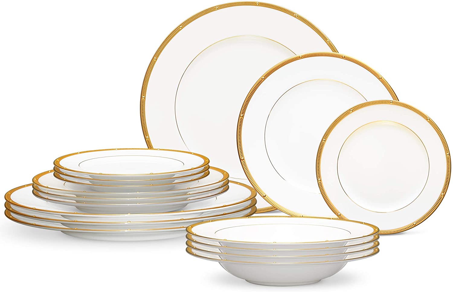 Noritake Rochelle Gold 16-Piece Dinnerware Set bone china - Royal Gift