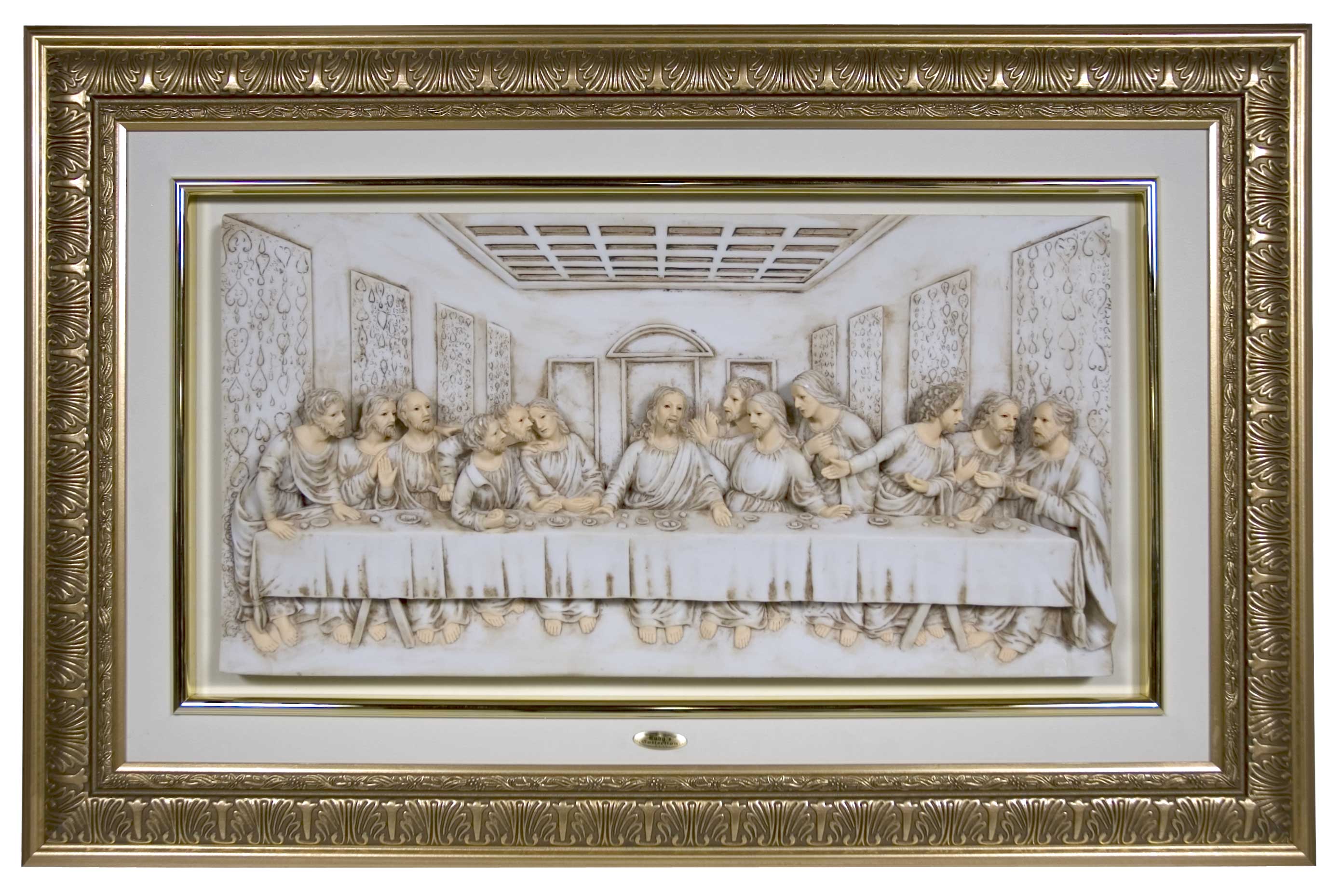 Last Supper Ivory Frame 34" x 22" - Royal Gift