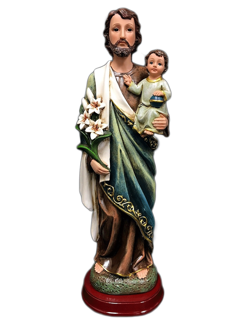 St Joseph & Baby Jesus 12" Figurine - Royal Gift