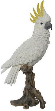Cockatoo Bird 15"tall High detailed ceramic statue - Royal Gift