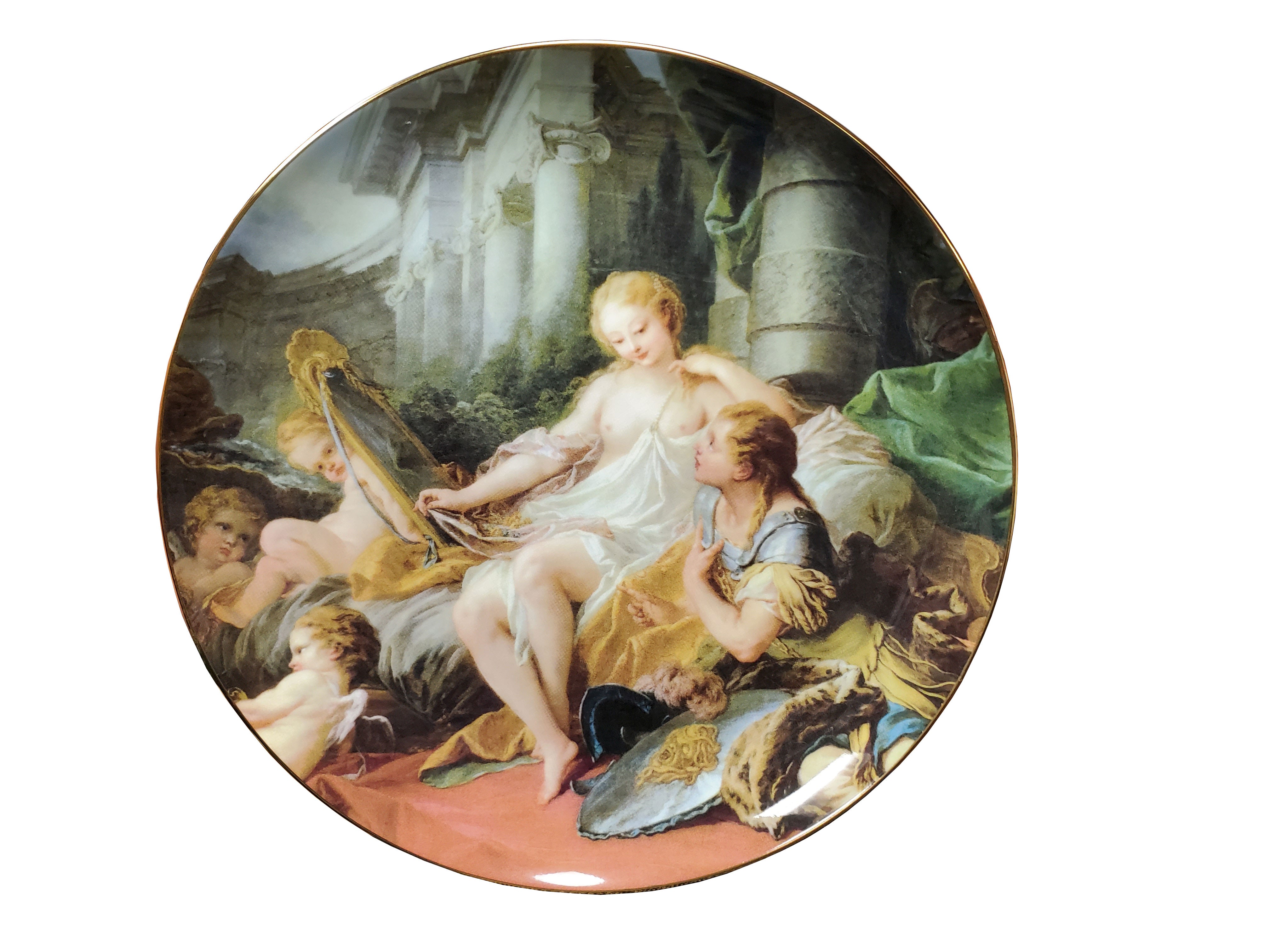 Collector Plate 8" Victorian Decorative Plate 8" (Rinaldo and Armida 1738 by Francois Boucher) - Royal Gift