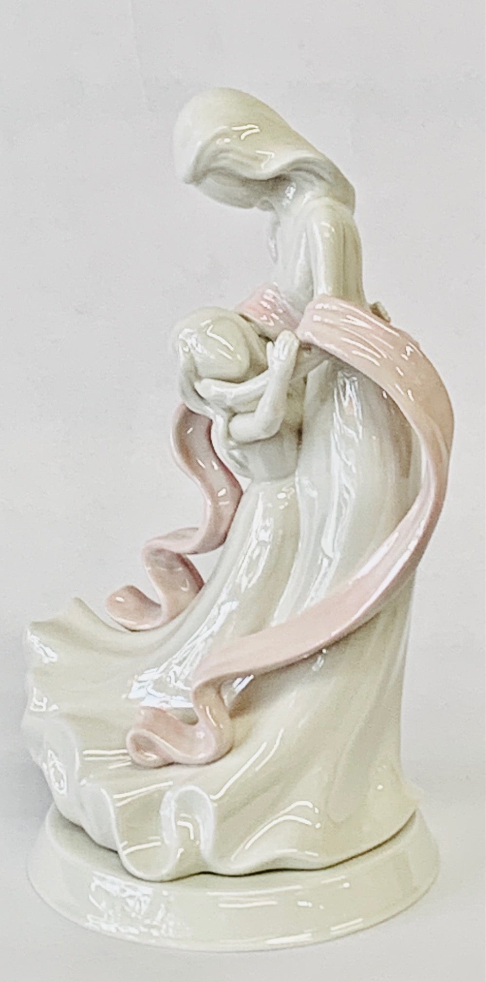 Mother & Daughter (Generations of Love) Porcelain Statue 4.5"wide X 4"deep X 8"tall - Royal Gift