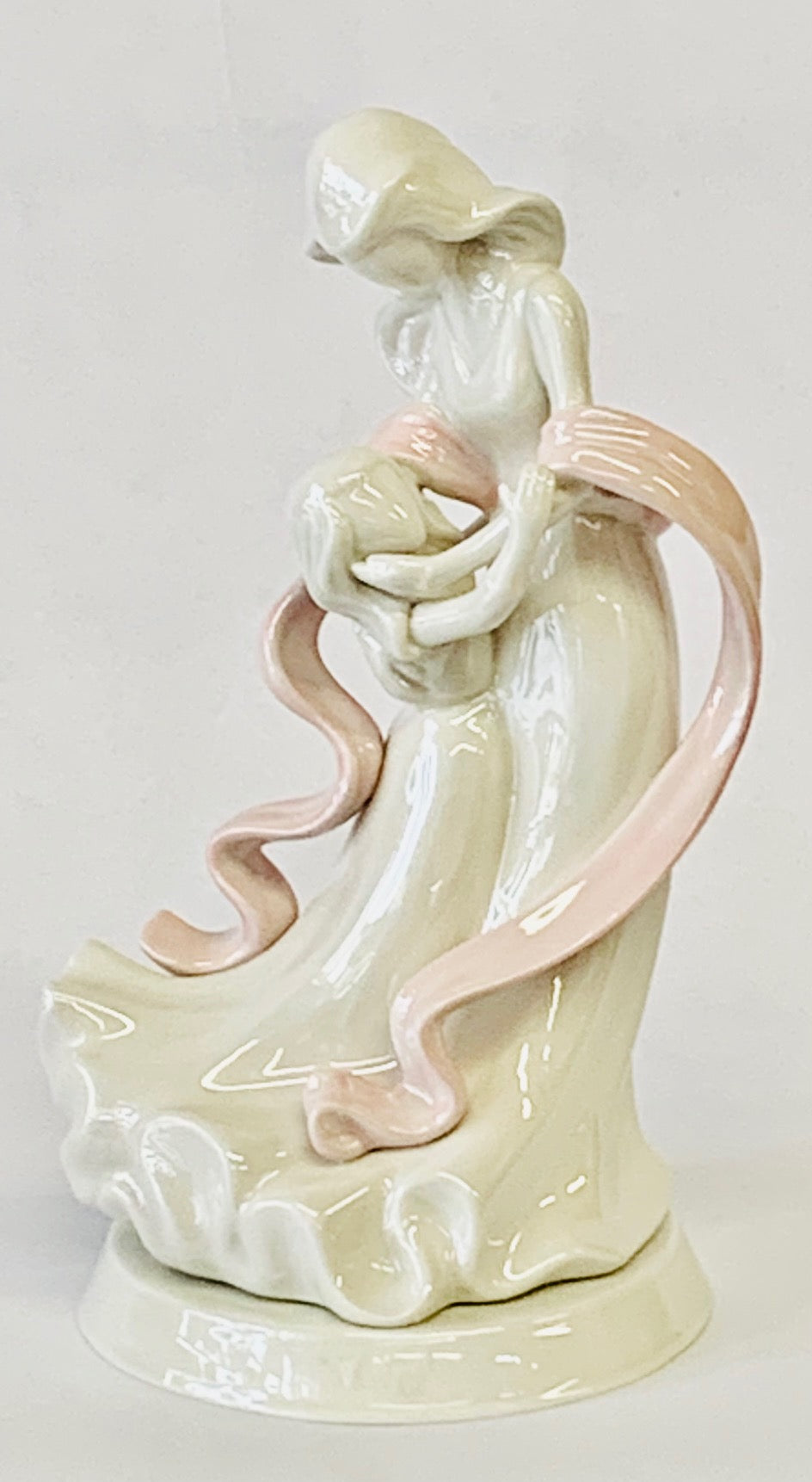 Mother & Daughter (Generations of Love) Porcelain Statue 4.5"wide X 4"deep X 8"tall - Royal Gift