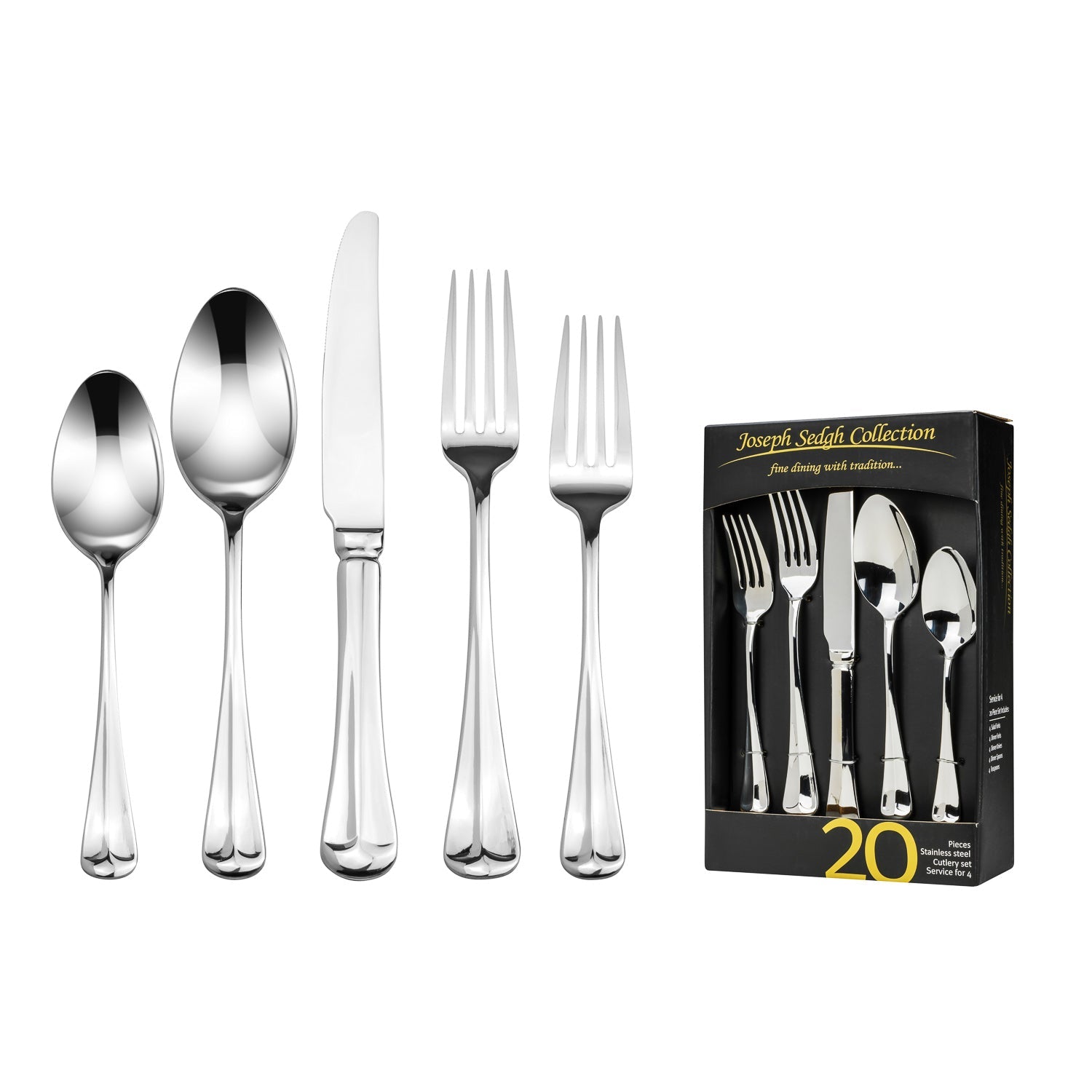 Joseph Sedgh Ballymore Stainless Steel Cutlery Set 20Pc. - Royal Gift