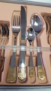Carl Weill Venus Gold 78-Piece set & case 18/10 Stainless Steel Service for 12 People - Royal Gift